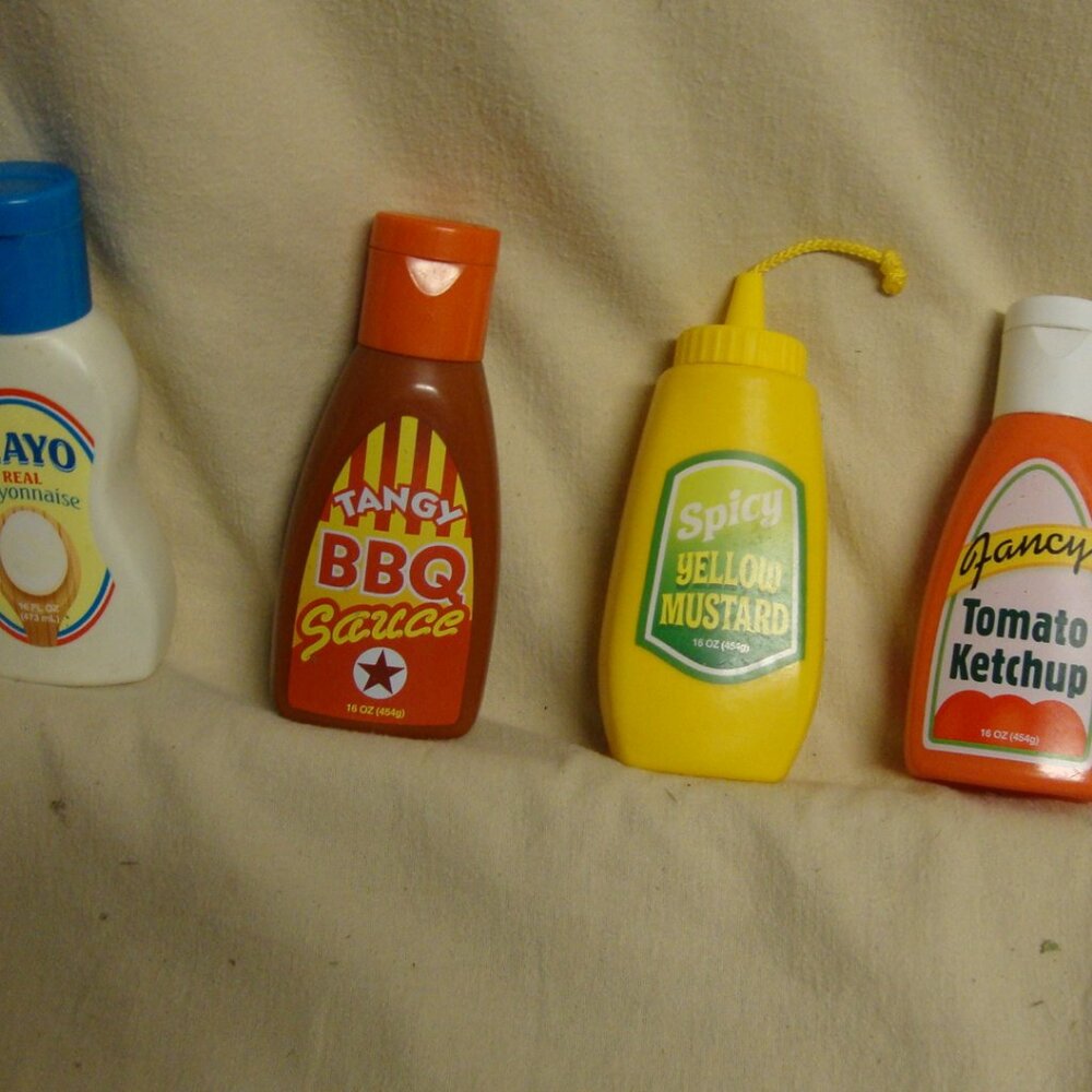 Lot of Toy Fake Food Condiments